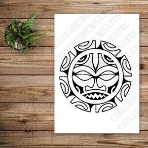 *2 for $20* Tribal Mask Vinyl Decal Sticker Handcrafted